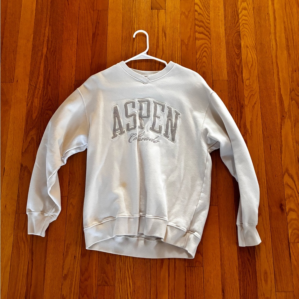 Hollister XS White Aspen Colorado Sweatshirt